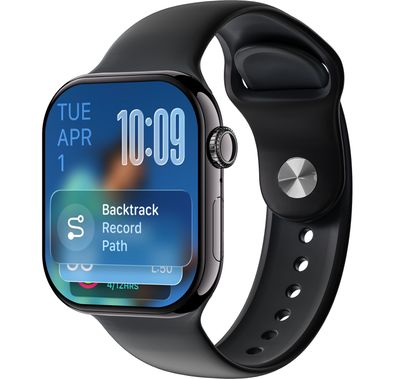 Green Lion Communicate Smart Watch with 2.07" IPS Dispaly, 380mAh Battery Capacity, Wireless Charging, AI Voice Assistant, 1GB Flash, 3-5 Days Working Time - Black