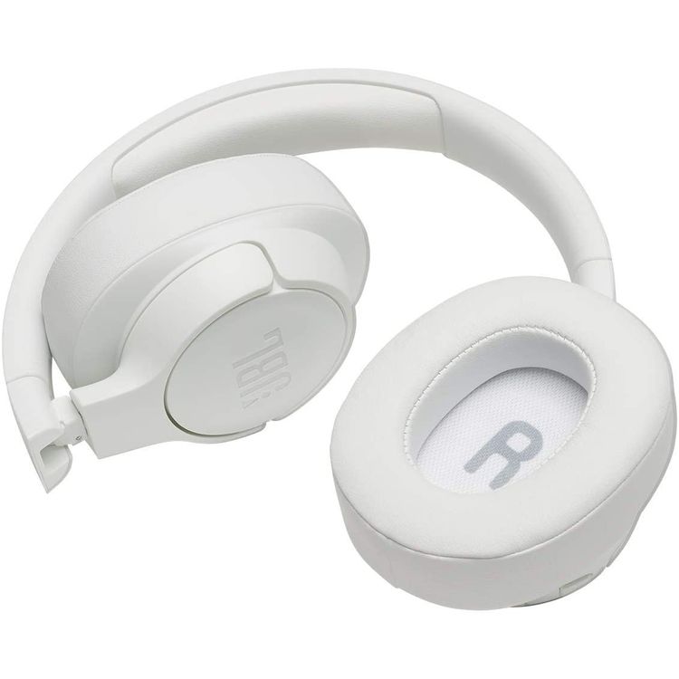 JBL T750 Over-Ear Wireless Bluetooth Headphones with Active Noise Cancelling, Pure Bass Sound, 15 Hours Battery Life, Hands-free Calls & Voice Control - White