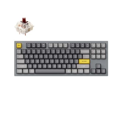 Keychron Q3 QMK Custom Hot-Swappable Gateron G-PRO Mechanical Keyboard With Brown Switch & RGB - Space Grey