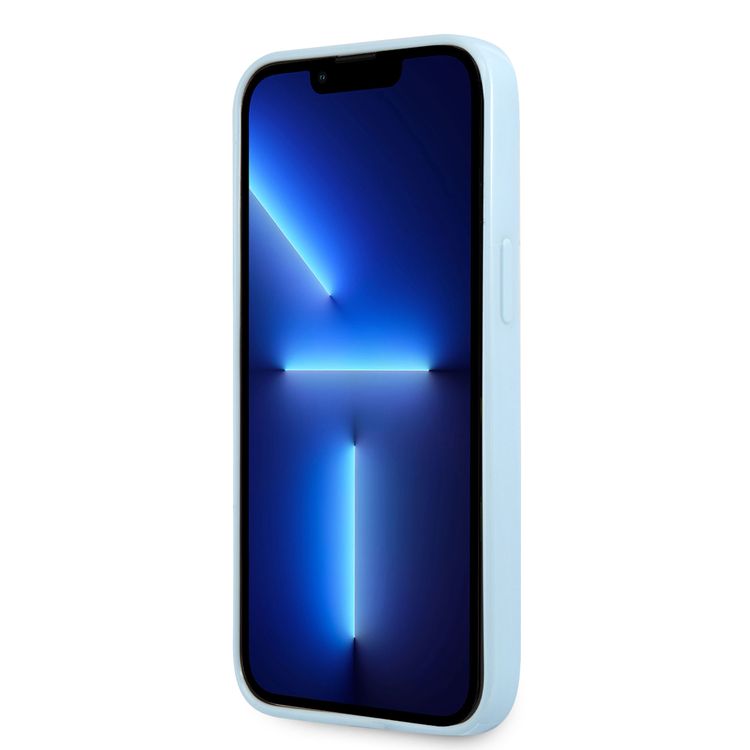 USPA PC/TPU Tranparent Case With Graffiti Logo For iPhone 14 Pro Max - Blue / Red