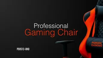 Professional Gaming Chair | Porodo Gaming | Adjustable Backrest (PDX512-BKO)