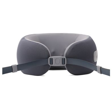 Green Lion Ergonomic Pillow with Neck Massager Function, Quick-Lock Buckle, Breathable Fabric, Quiet Operation, Heat Therapy, Easy to Clean, Powerful Motor, Type-C Charging - Gray