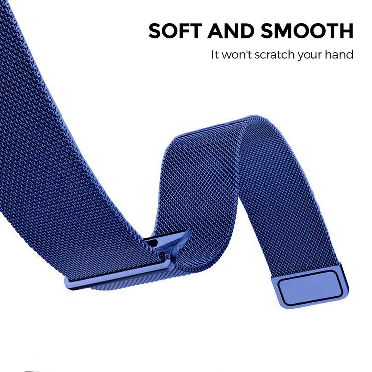 AhaStyle WG42-1-40MM-BL Magnetic Stainless Steel Milanese Mesh Loop Strap for Apple Watch 38 / 40mm - Blue