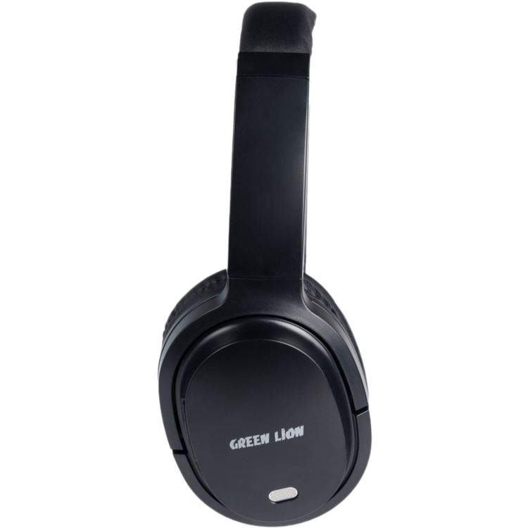 Green Lion SanSiro Wireless Headphones, 300mAh Battery Capacity, 30 Hours Play Time, 2.5 Hours Charging Time, 10m Transmission Distance, Built-in Microphone, Lightweight, AUX Port - Black