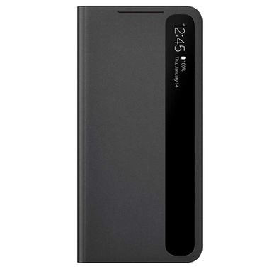 Samsung Clear View Cover for Galaxy S21+, Keeps the phone clean,  Use your phone-screen unseen, Easy control at a tap, Cutting-edge design, Protected from one side to the other - Black