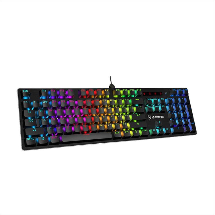 Bloody B820R Light Strike RGB Animation Gaming Keyboard, Linear and Smooth, Ultra Durable - Black
