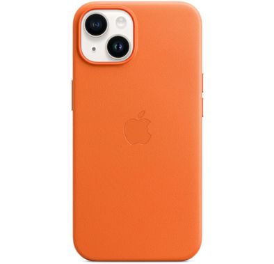 Apple  iPhone 14 Leather Case [MagSafe] | Orange