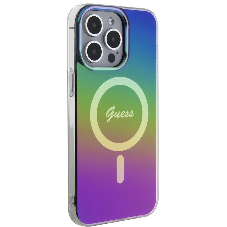 Guess IML Magsafe Case  - Black - iPhone 15 Pro
