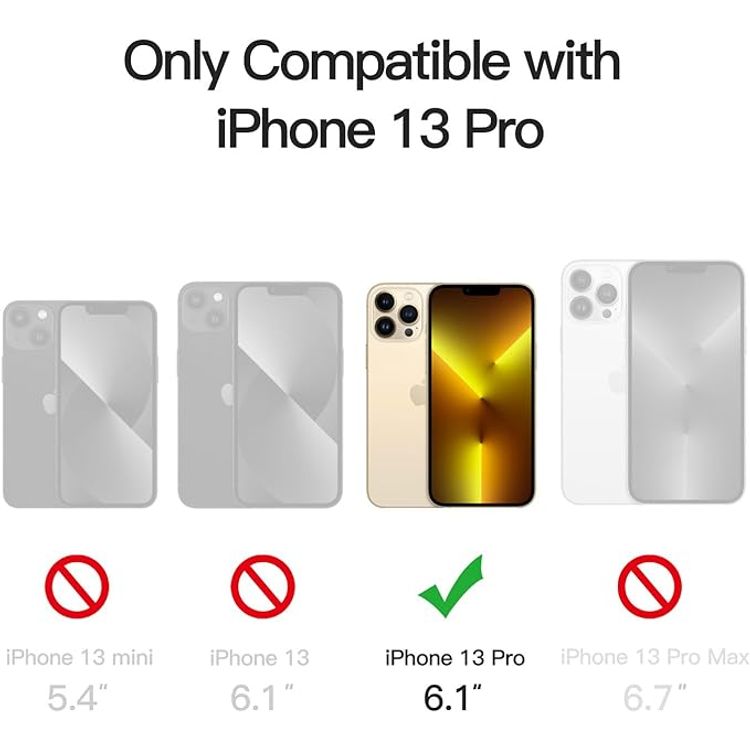 Green Lion Matte MagSafe Case for iPhone 13 Pro ( 6.1" ), Durable, Non-Yellowing, Magnetic precision, Metallic Camera Frame - Gold