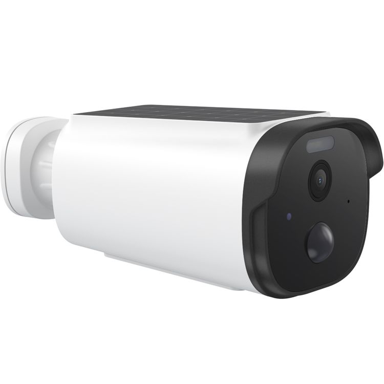 Powerology Built-in Solar Outdoor Camera, 5200mAh Battery Capacity, 3 to 9m PIR Range, 2304×1269P Resolution, 1.5W Solar Panel - White