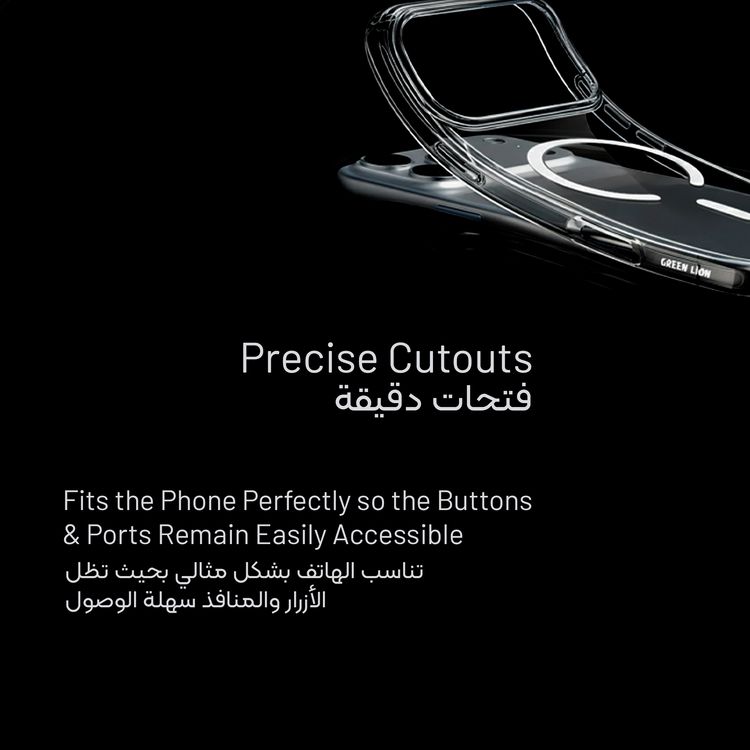 Green Lion MagSafe Crystal Clear Case for iPhone 17 Pro, N52 Strong Magnets, Ultra HD Clarity, Camera Protection, Anti-Scratch, Ultra Drop Protection, Precise Cutouts, Military-Level Protection - Clear