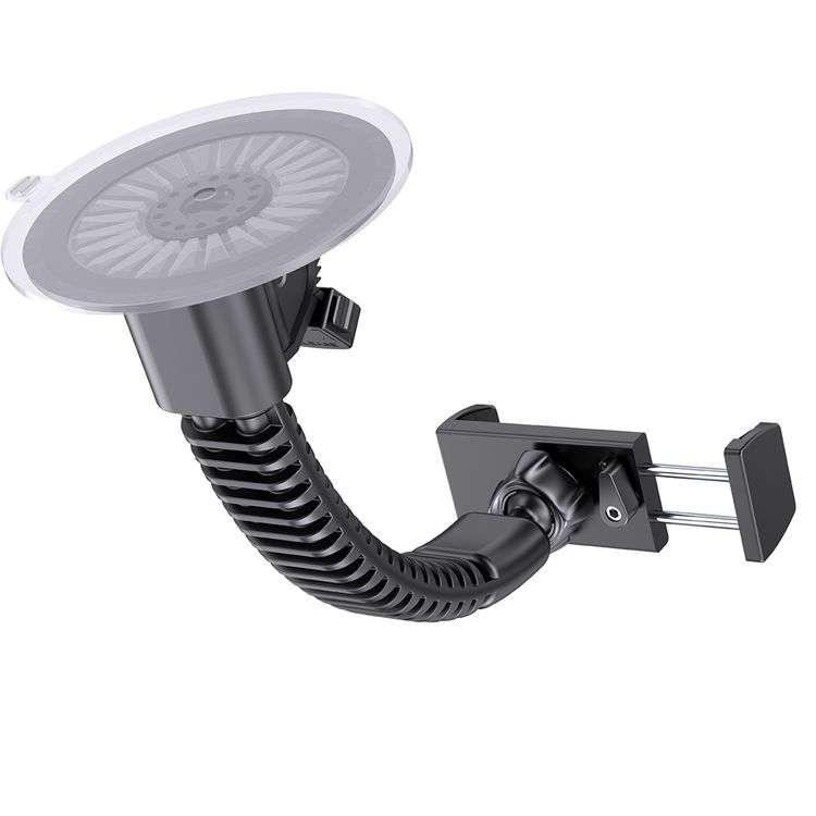 Green Lion GV-550 Heavy Duty Windshield Car Phone Mount with 4.33" Wide Suction Base, 8-Level Suction, Flexible Viewing Angle & Gooseneck Arm, Heavy-Duty Metal Build, One-Step Side Lock, Tilt + Swivel and Rotate, Strong Adhesion - Black