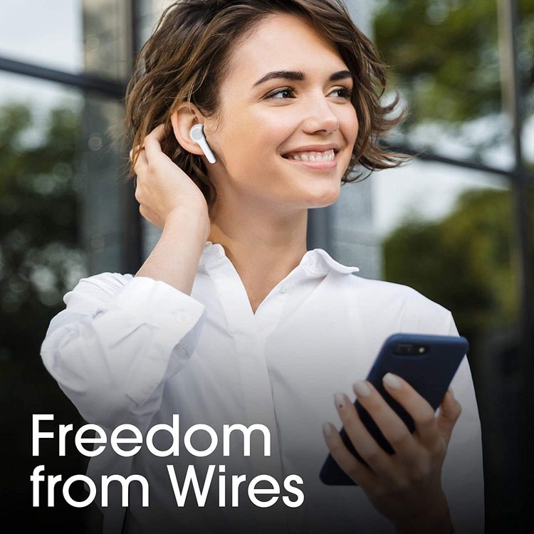 JBL T215 TWS True Wireless In-Ear Earbuds, Pure Bass Sound, Bluetooth Headphones 25H Battery , Dual Connect, Compatible with Android and iOS -  White