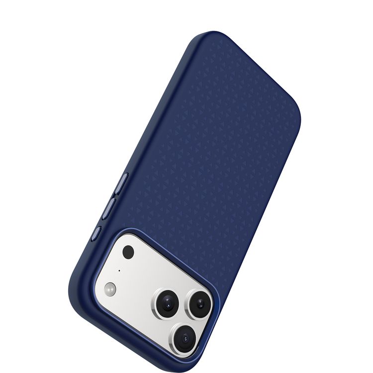 Levelo Fiora MagSafe Liquid Silicone Case for iPhone 17 Pro Max, Strong Magnets, Aluminum Alloy Frame for Camera & Buttons, Shock-Resistant Bumper, Premium Silicone Grip - Dark Blue