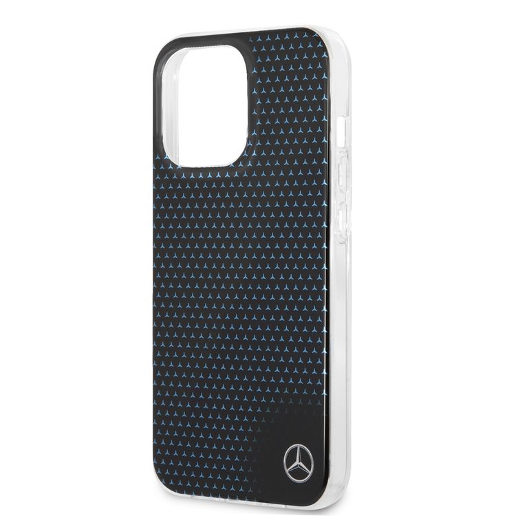 CG MOBILE Mercedes Benz PC/TPU Case with Black Stars Pattern Compatible for iPhone 13 Pro Max (6.7") Anti-Scratch, Easy Access to All Ports, Drop Protection & Shock Absorption