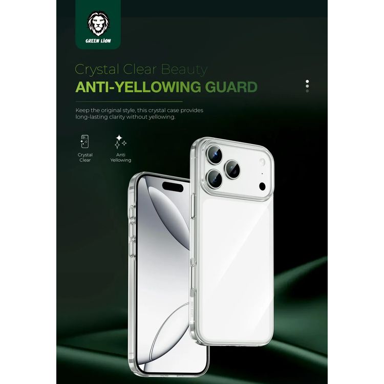 Green Lion Delgado PC Case with Camera Protection for iPhone 17, 0.5mm Ultra-Thin Design, Anti-Fingerprint, HD Clarity, Anti-Scratch, High-Stiffness Construction, Anti-Yellowing, Precise Cutouts, Sleek & Protective Design - Clear