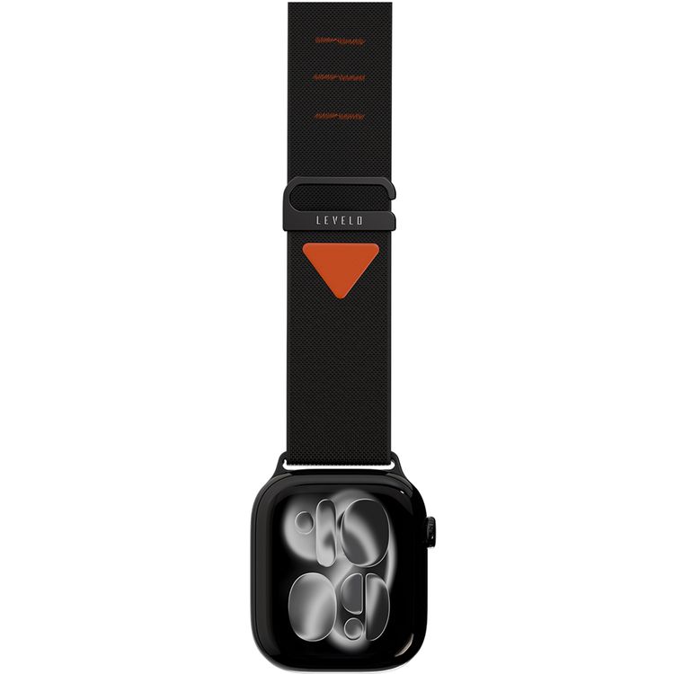 Levelo York Nylon Watch Strap with Adjustable Strap Fit, Unique Woven Structure, Lightweight Nylon, Quick Strap Setup, Unique Woven Structure, Sweat & Water Resistant, 135mm – 210mm Fit Size Range, Adjustable G-Buckle Closure Type - Black 