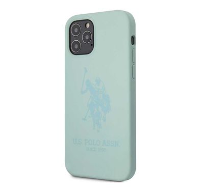CG Mobile U.S. Polo Assn. Liquid Silicone Hard Case for iPhone 12 / 12 Pro (6.1") Shock & Scratch Resistant, Back Cover Suitable with Wireless Chargers Officially Licensed Mint