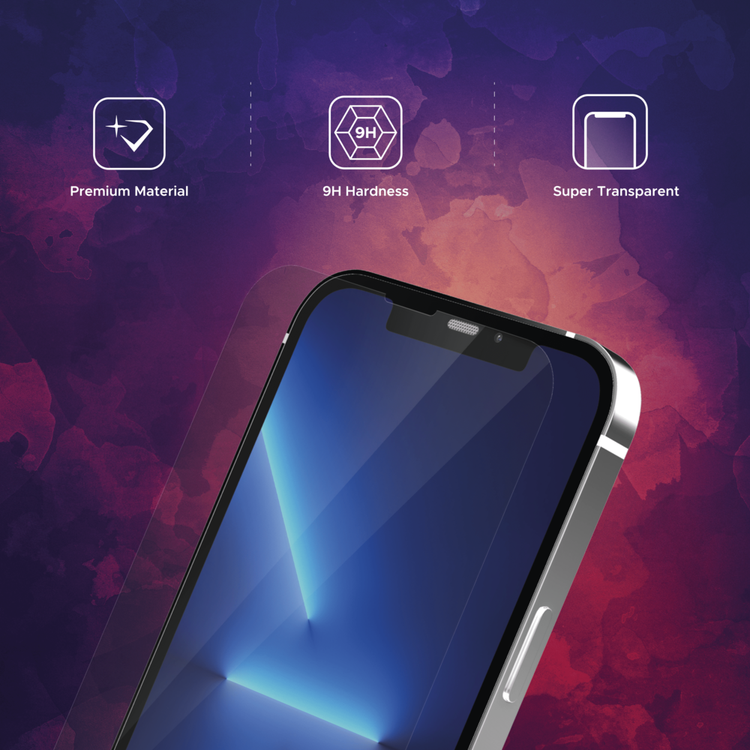 Liberty Guard LGCLR13PRO 2.5D Full Cover Rounded Edge Screen Protector for iPhone 13/13 Pro Anti Shock & Anti Impact - Clear