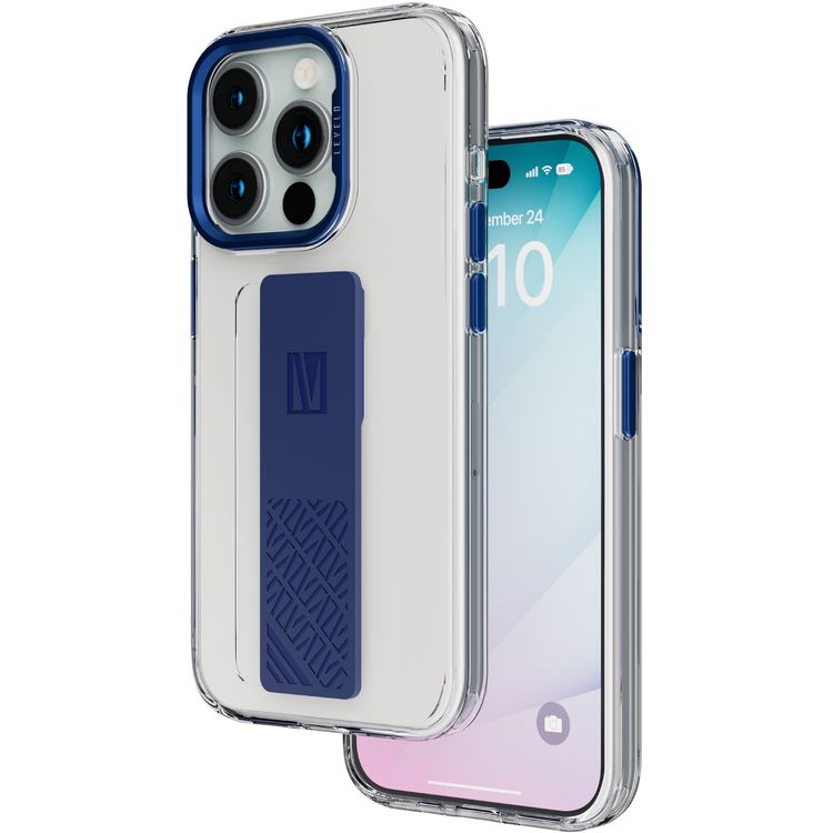 Graphia IMD Silicone Grip Case For iPhone 15 Pro Max - Blue