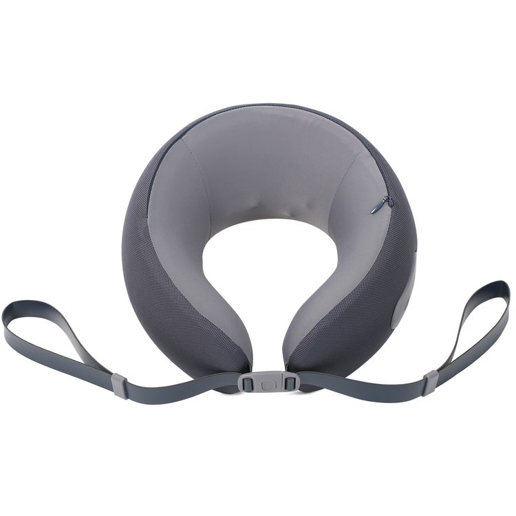 Green Lion Ergonomic Pillow with Neck Massager Function, Quick-Lock Buckle, Breathable Fabric, Quiet Operation, Heat Therapy, Easy to Clean, Powerful Motor, Type-C Charging - Gray