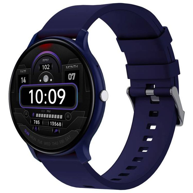 Green Lion GT-FIT Smart Watch, Activity Tracking, Sleep Monitoring, Rotating Button, 5 to 7 Days Battery Life, Multiple Sport Modes, Water Proof, 35 Days Standby Time, Call / Social Notifications - Blue