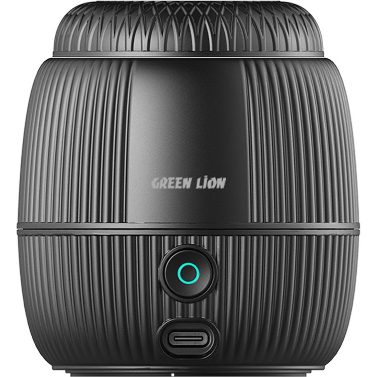 Green Lion Diwan Bakhour Burner with LED Indicator, 120 Seconds Single Burning Time, Up to 10 Burning Cycles Per Charge, Wide Area Coverage, Aesthetic Appearance, Safe & Non-Toxic, Auto-Off Function - Black