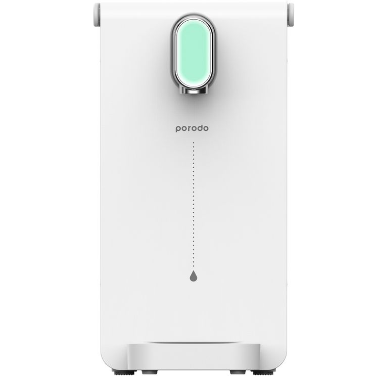 Porodo Lifestyle Instant Hot Water Dispenser with Automatic Ambient Lighting, 10-Second Instant Heating, 4 Levels Temperature Adjustment - White