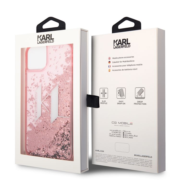 Karl Lagerfeld Liquid Glitter Case Big KL Logo