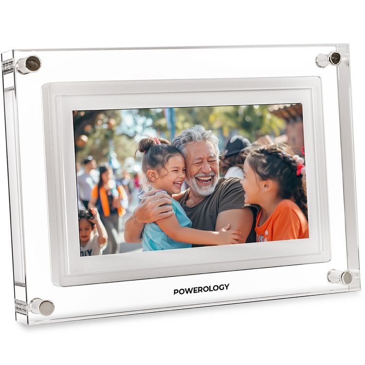 Powerology Digital Photo Display with 10" IPS Smart Frame, 1280×800 pixels Resolution, Smart Photo Centering, 32GB Built-in Storage, Android 6.0 OS, Wireless Instant Sharing