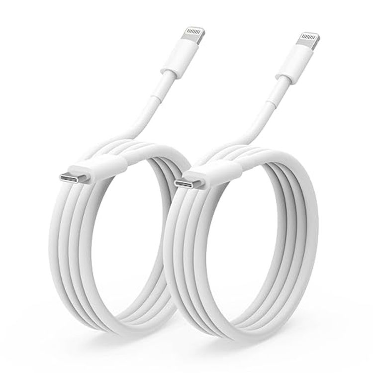 Apple USB-C to Lightning Cable 2m; tangle free, lightweight, fast charging - White