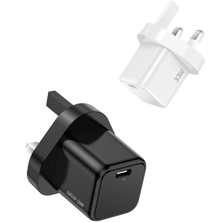 Green Lion Mini Pro Fast PD GaN Charger 33W UK - White