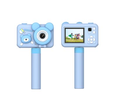 Porodo Kids Digital Camera with Tripod Stand, Up to 5 Hours Working Time, 2.0" IPS Screen, 26MP Camera Resolution, 400mAh Battery Capacity - Blue