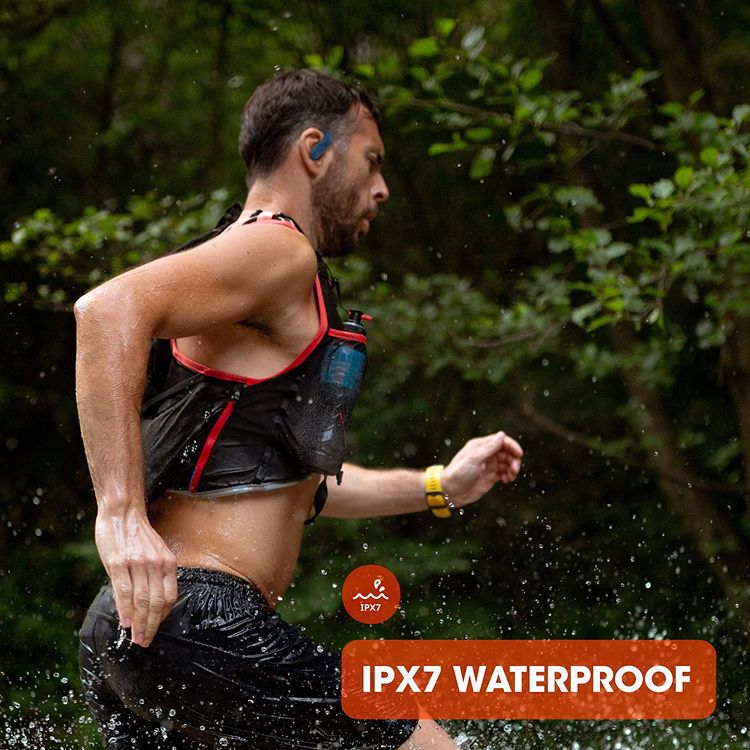 JBL Endurance Peak 2 Waterproof True Wireless In-Ear Sport Headphones, Pure Bass Sound, Bluetooth Headphones 30hours Battery, IPX7 Water & Sweat Proof - Blue