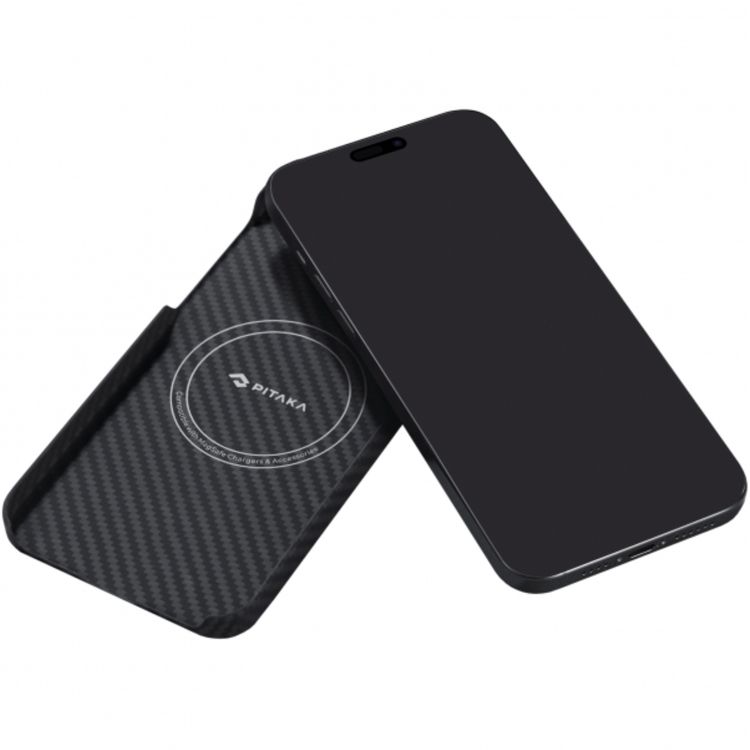 Pitaka iPhone 15 Pro For MagEZ Case 4 1500D - Black/Grey Twill