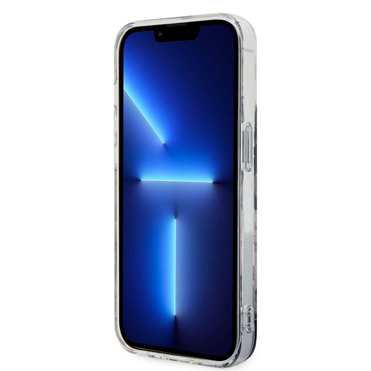 Guess Magsafe IML Case with Flower Pattern - Black - iPhone 15 Pro Max