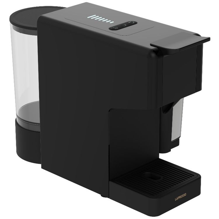 LePresso Crema Pro Multi-Capsule Coffee Machine with Double Boiler, Milk Frothing System, Capsule Holder, Ground Coffee Holder, 200mL Milk Tank Capacity, 850mL  Water Tank Capacity, 3-Pin UK Plug Power, Automatic Shutdown - Black