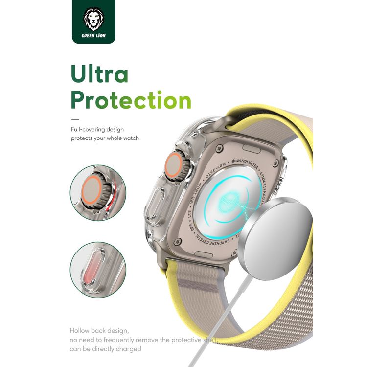 Green Lion Ultra Series Guard Pro Case (Apple Watch 49mm) - Black