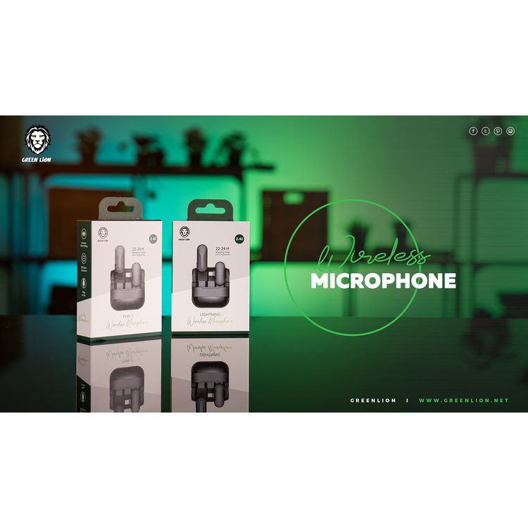 Green Wireless Microphone ( Type-C Connector )