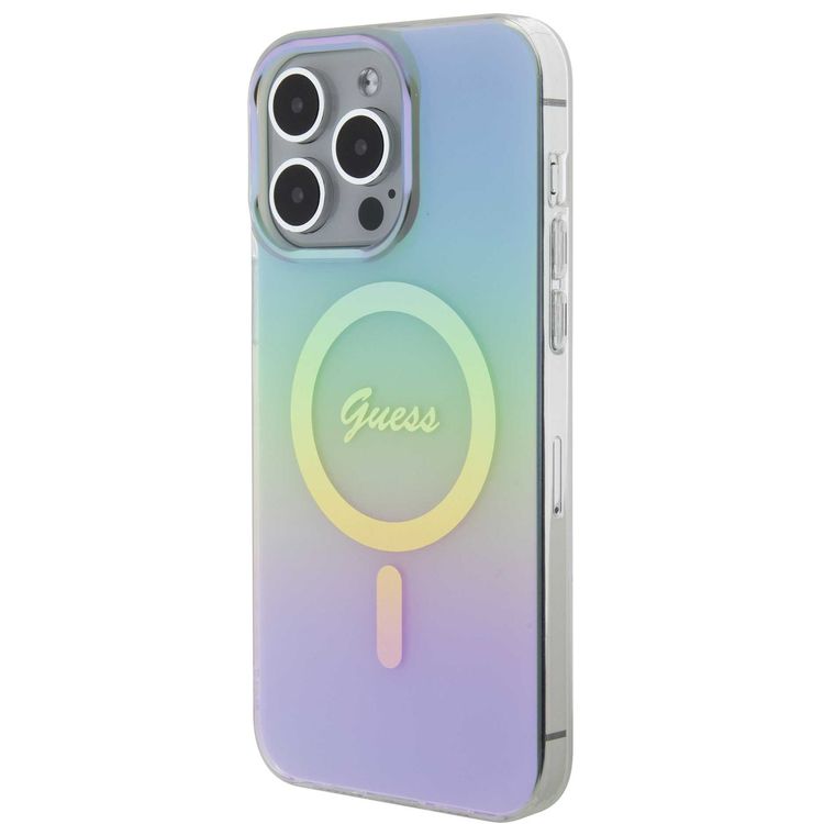 Guess IML Magsafe Case  - Turquoise - iPhone 15 Pro
