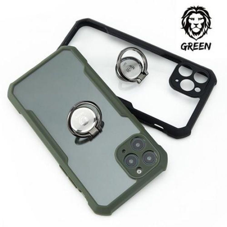 Green Lion Stylishly Tough Shockproof Case with Ring, Anti-Drop, High Classic Design, 360 Protection, Anti-Scratch, Shock-Absorption