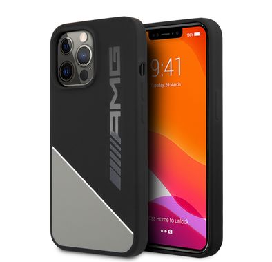 CG MOBILE AMG Liquid Silicone Two Tones Line Compatible for iPhone 13 Pro Max (6.7") Easy Access to All Ports, Shock-Absorption, Anti-Scratch, & Drop Protection