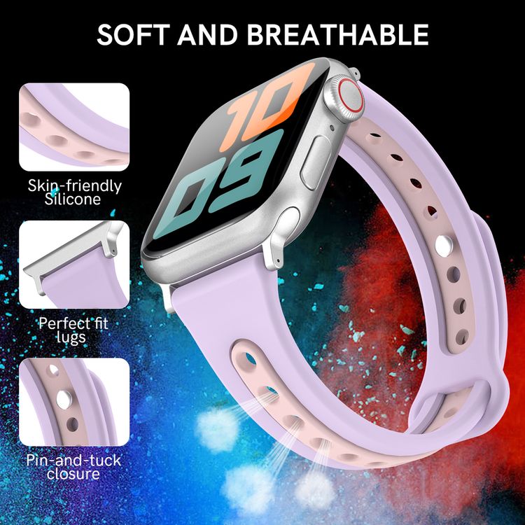 AhaStyle Premium Silicone Apple Watch Band Duotone Design 42 / 44mm