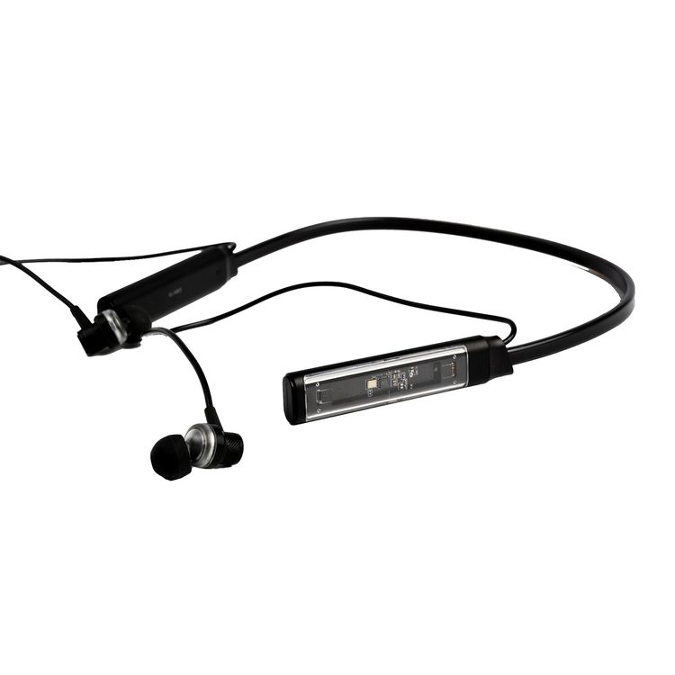 Green Lion Veria Wireless Neckband Earphones with Control Buttons, Up to 17 Hours Play Time & Up to 17.5 Hours Talk Time, 65 Days Standby, FTD Chipset, Built-in Microphone, 12m Transmission Range - Black