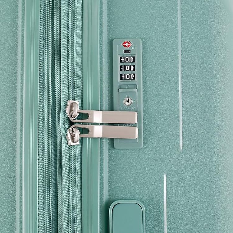 H.T Luggage Bag, Hard Case Polypropylene (PP) Material - Medium/Green