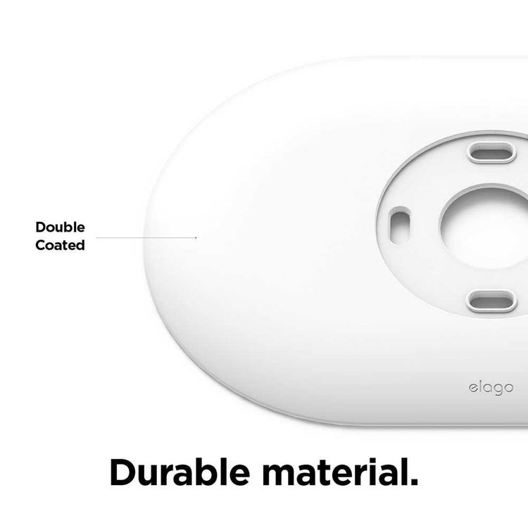 Elago Wall Plate Cover Plus Compatible for Nest Thermostats 2020 with Double Coated Circular Wall Plate Design, Anti-Scratch & Easy Installation - White