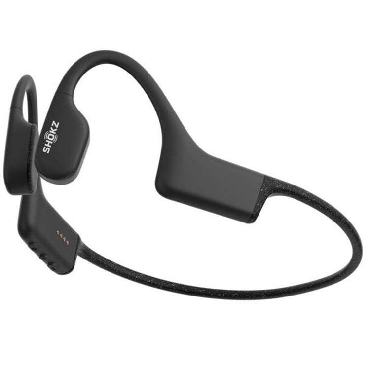 Shokz OpenSwim Wireless Headphones for Swimmers with 8 Hours Battery Life, Silicone Rubber Carrying Case, 7th Generation Bone Conduction, Open Ear Comfort - Black