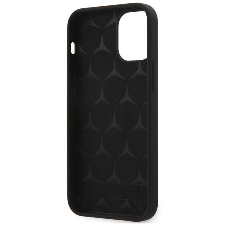 CG Mobile Mercedes-Benz Liquid Silicone Case with Microfiber Lining Compatible for iPhone 12 Mini (5.4") - Black