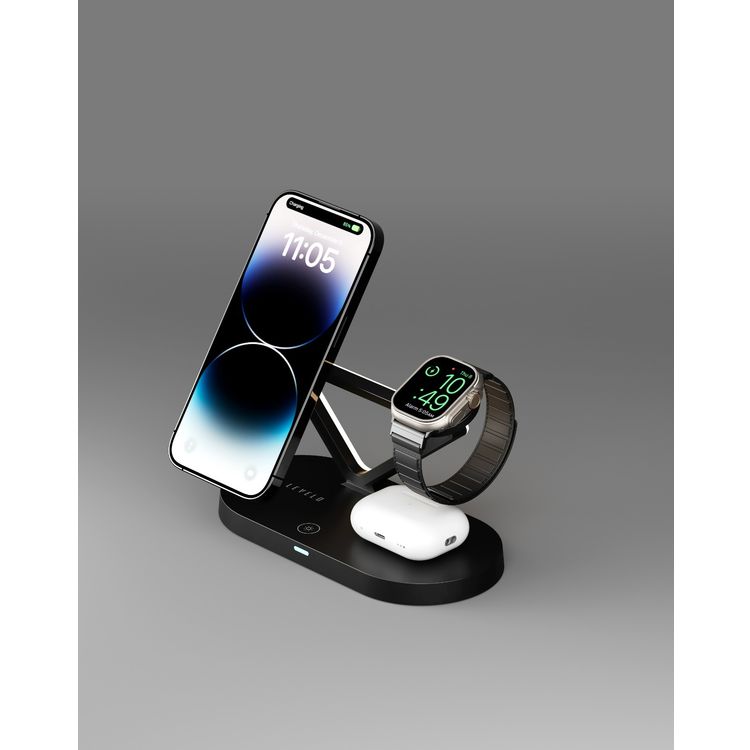 Levelo Premio 5 In 1 Wireless Charging Pad - Black