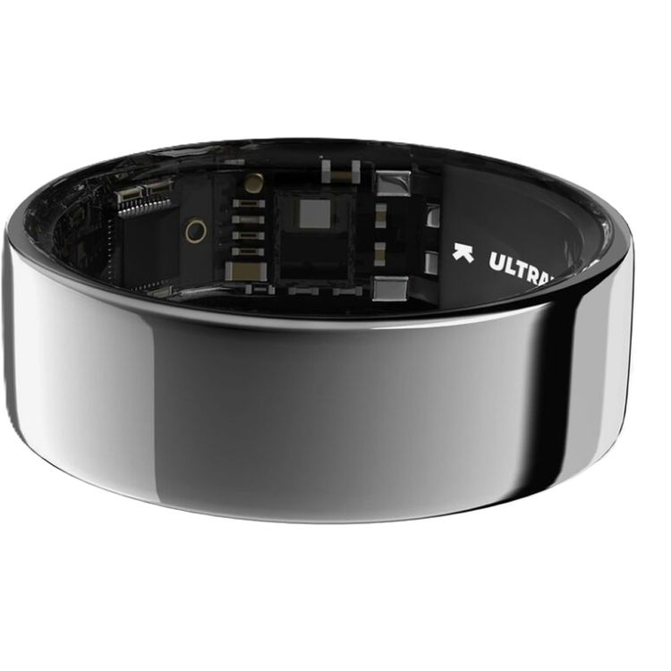 Ultrahuman Ring AIR Smart Ring Size 8, Battery Life 6 Days, 3h Charging Time, iOS & Android Compatible, 24mAh LiPo Battery, Bluetooth Low Energy - Space Silver